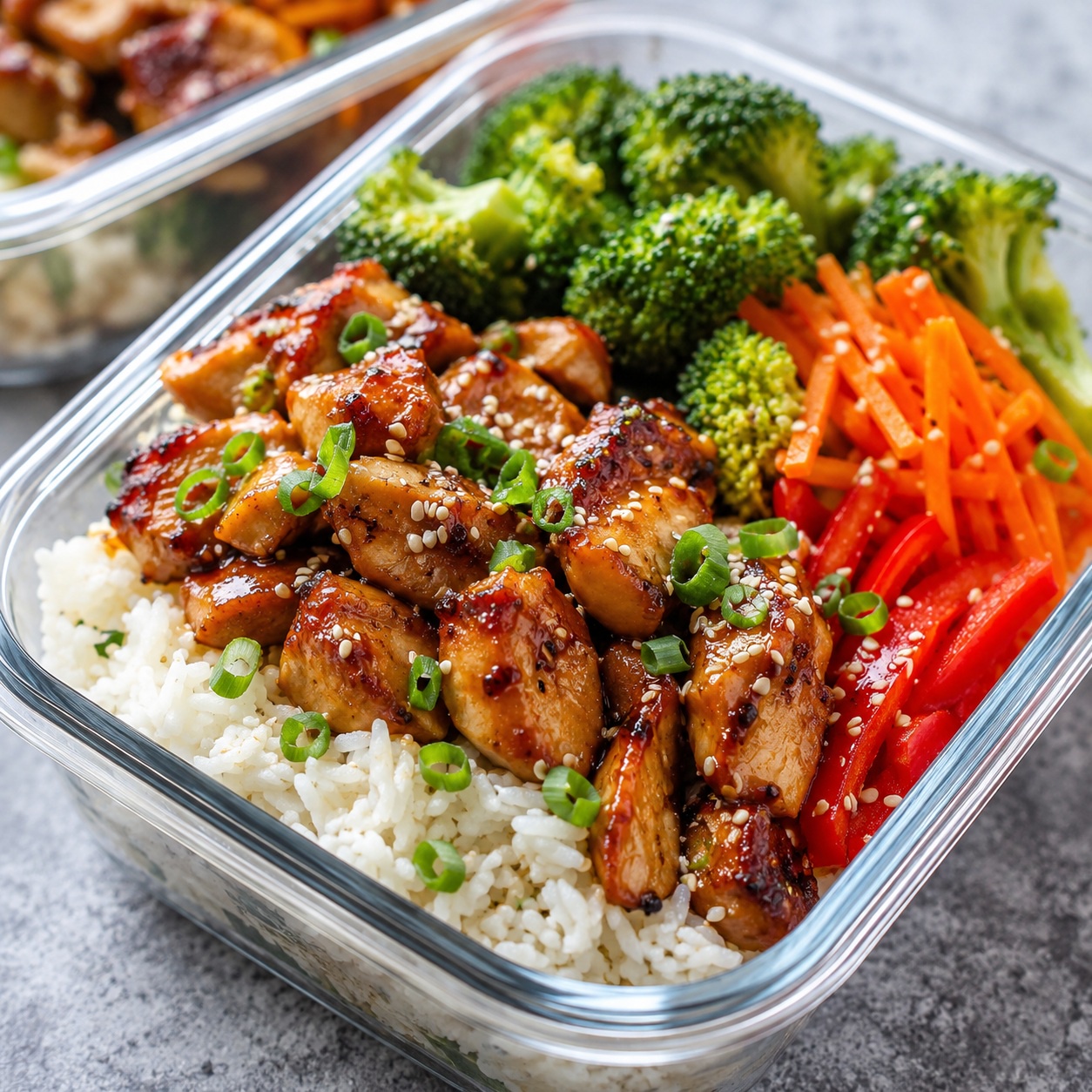 Ginger Garlic Chicken Thigh Rice Bowls