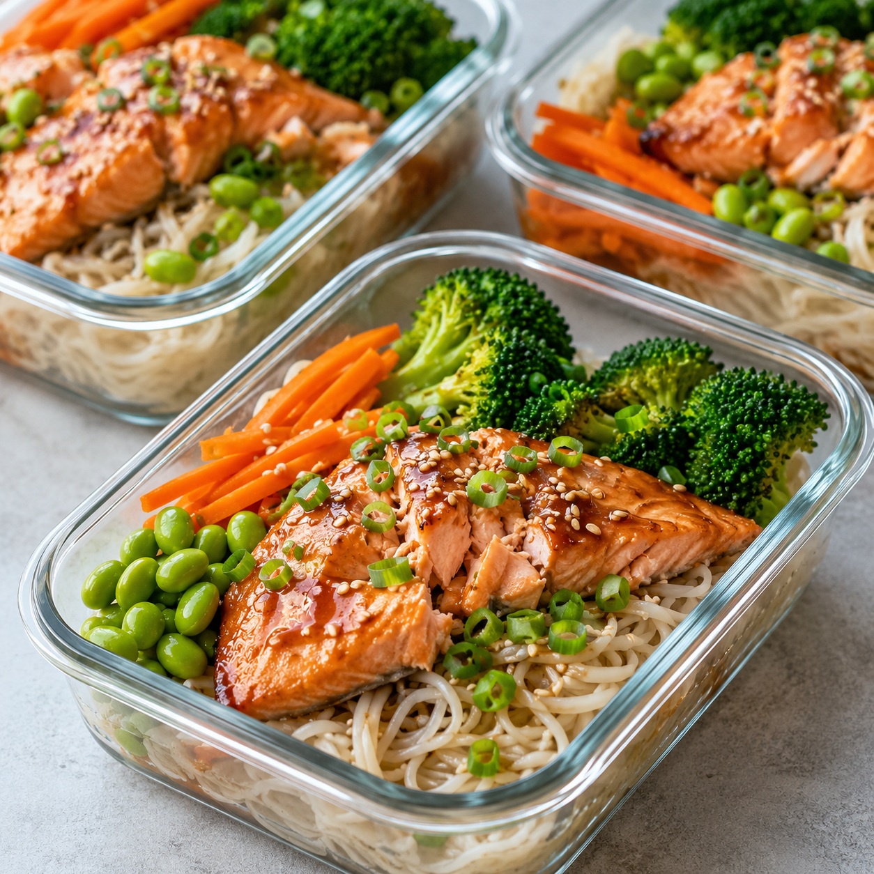 Trout Teriyaki Noodle Lunch Boxes