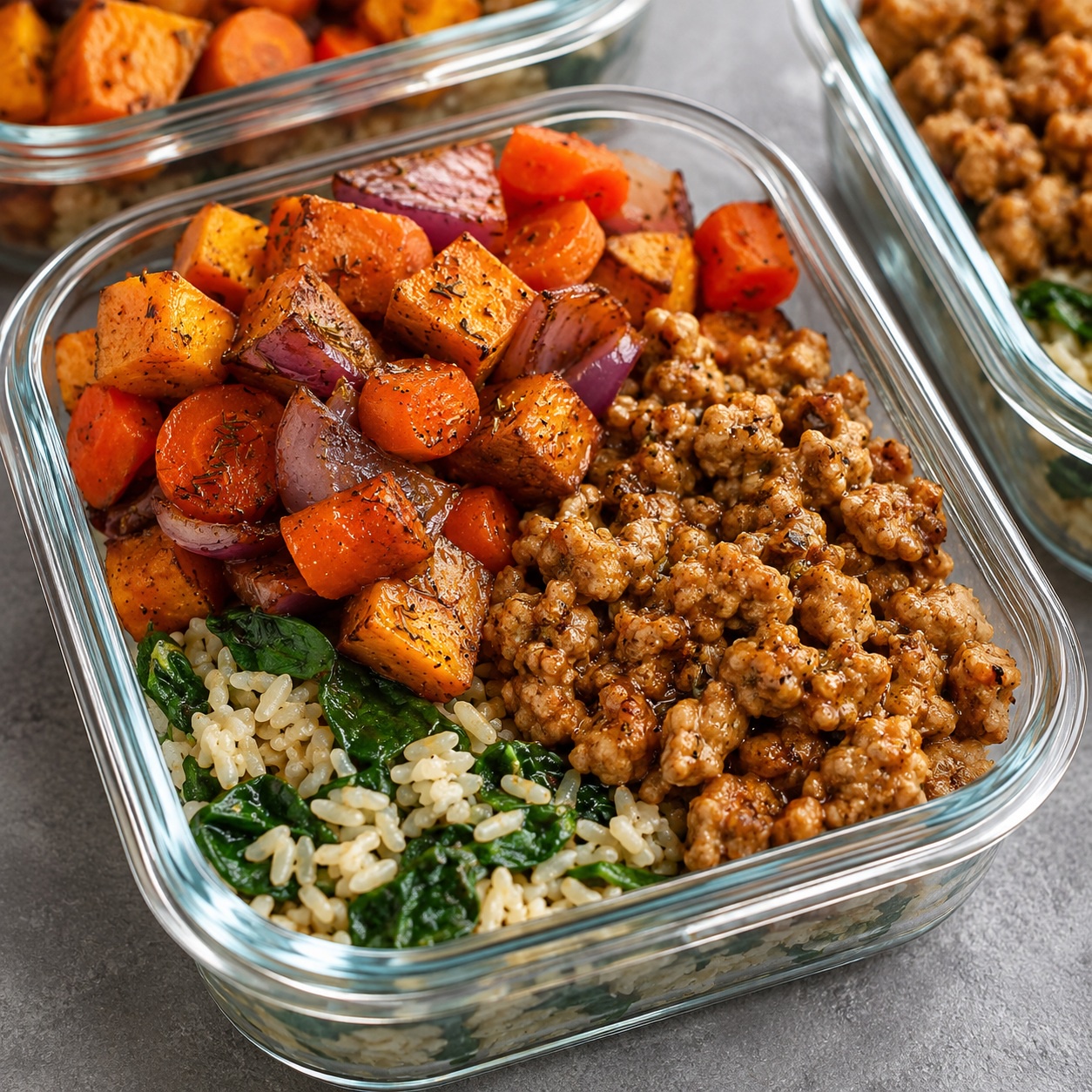 Maple-Mustard Chicken and Roasted Root Veggie Bowls