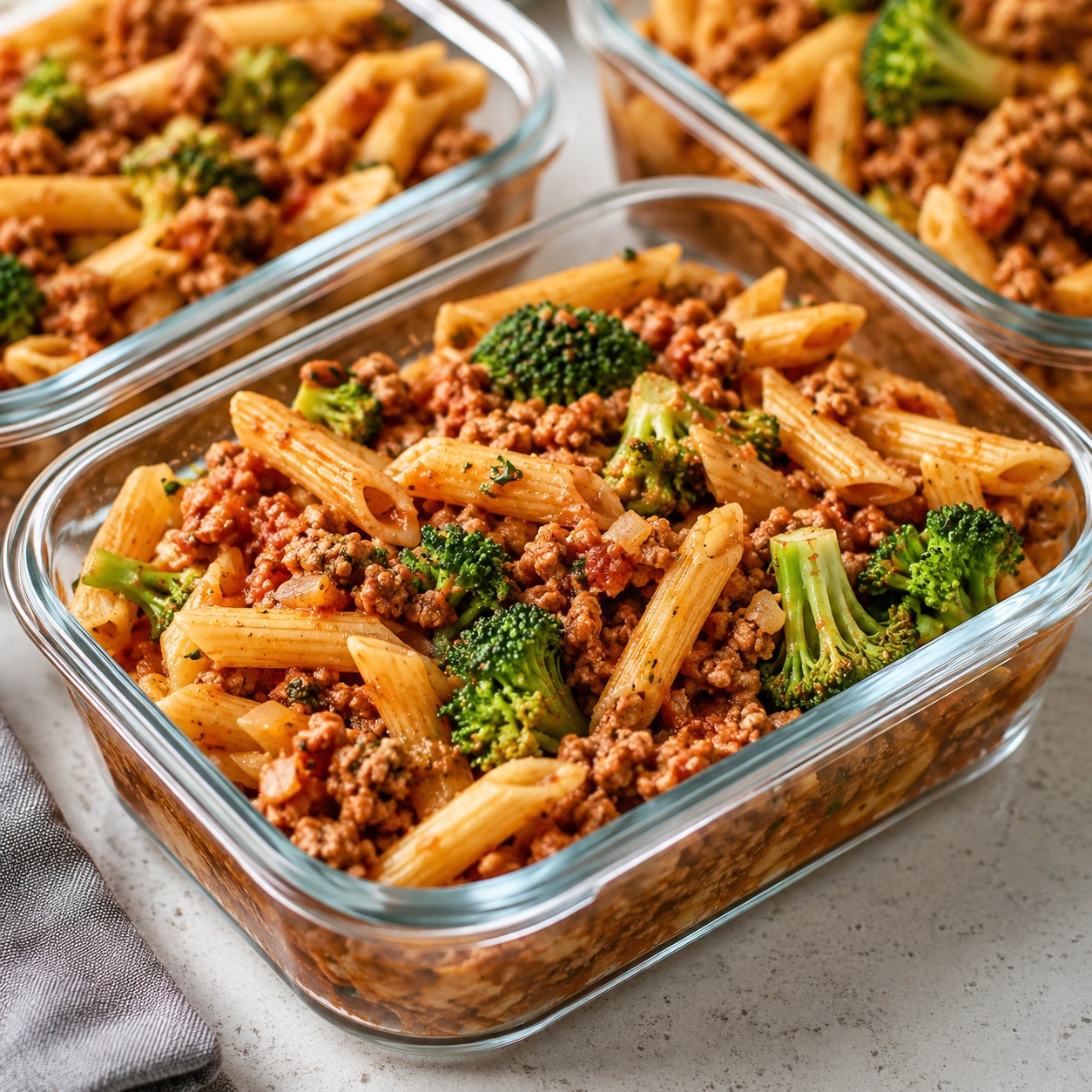 Garlic Pork and Broccoli Pasta