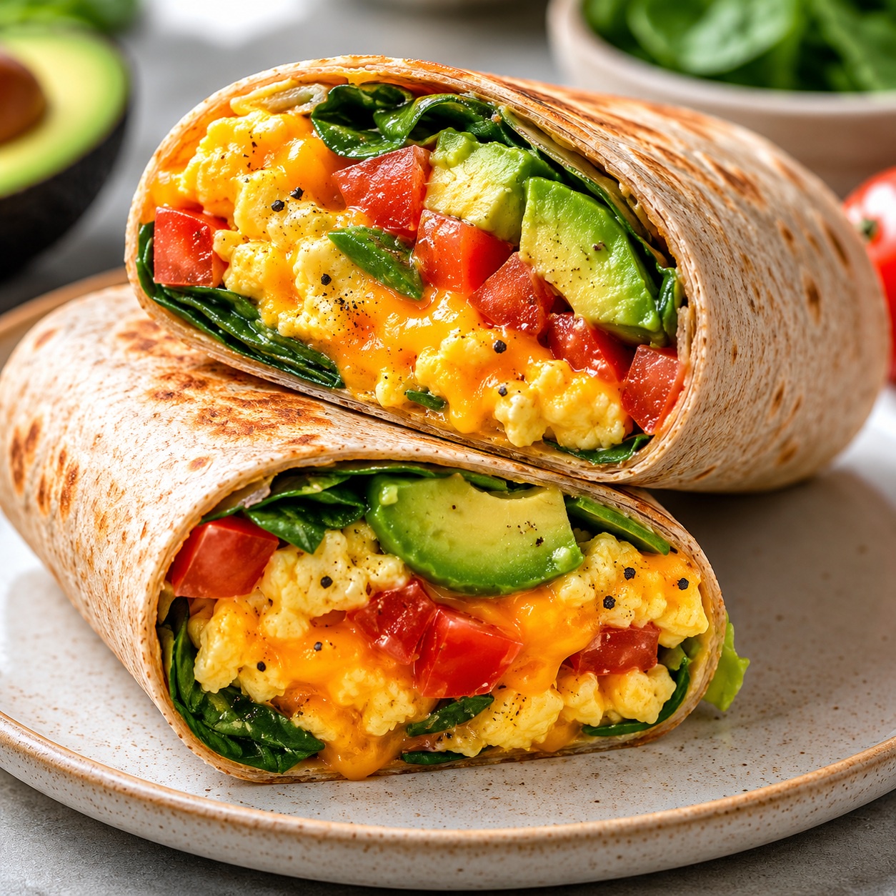 Avocado Breakfast Wraps