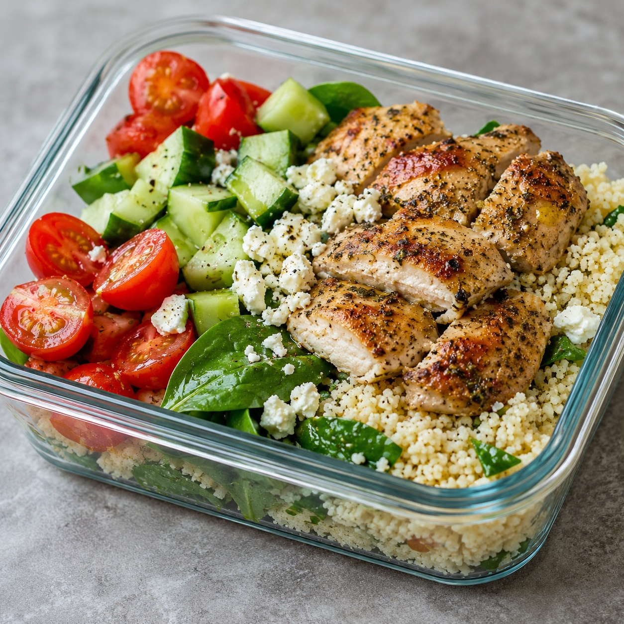 Lemon Oregano Chicken Thigh Couscous Boxes
