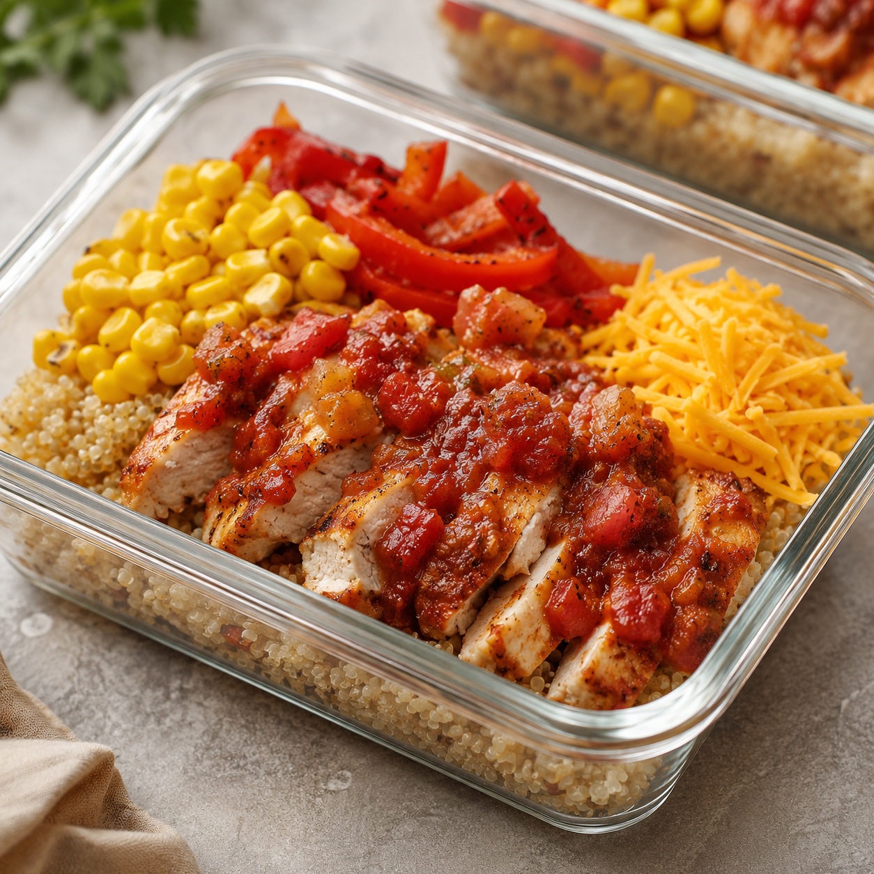 Salsa Chicken Thigh Quinoa Bowls