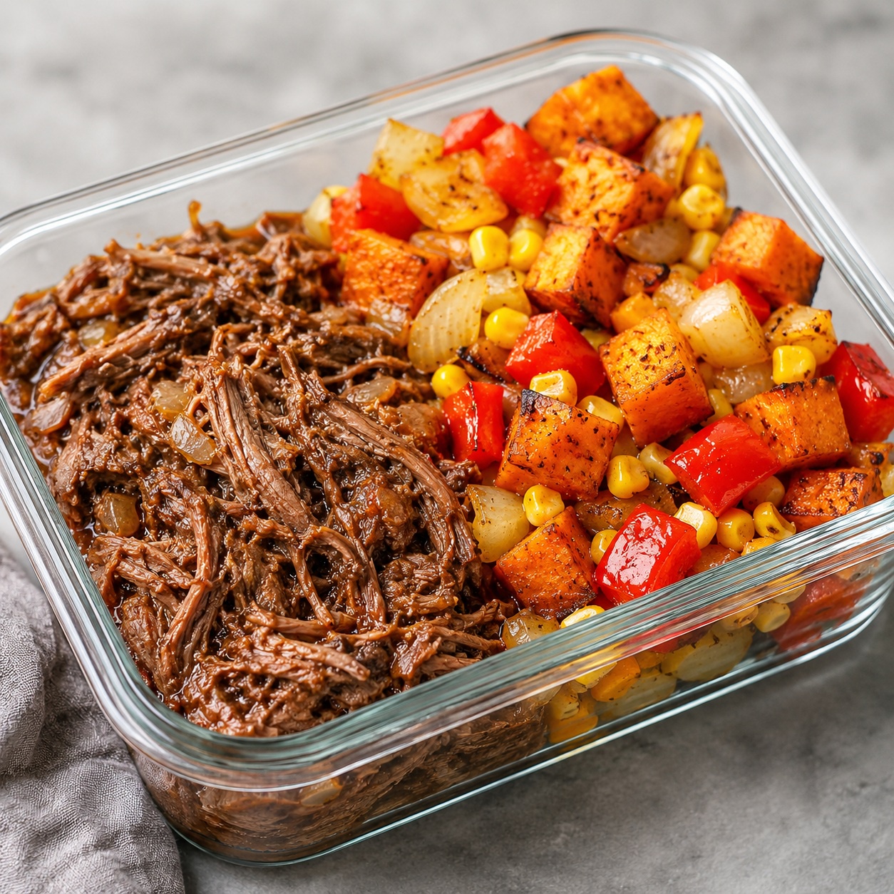 Tex-Mex Shredded Blade Roast Sweet Potato Prep