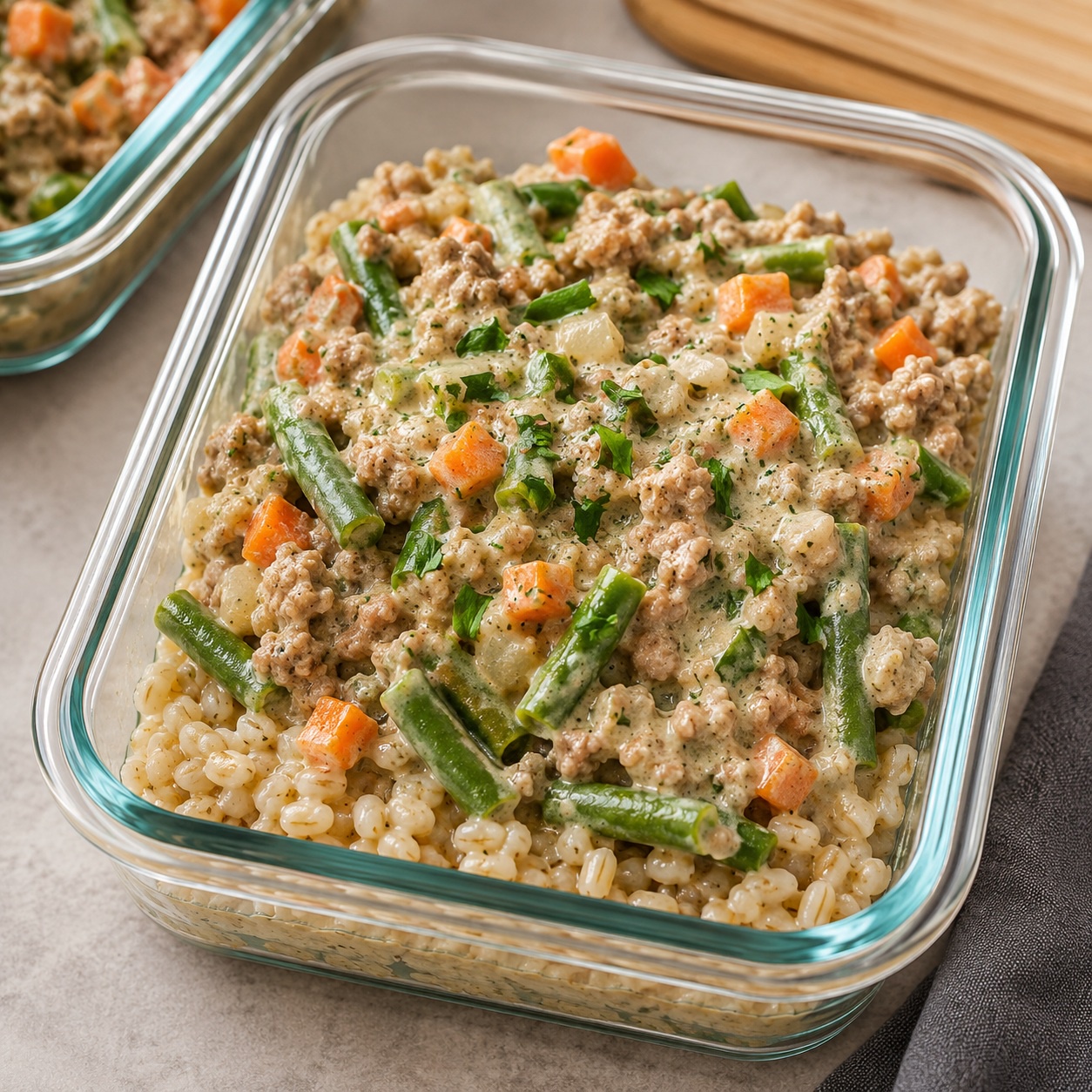 Creamy Dijon Veal and Barley Meal Prep