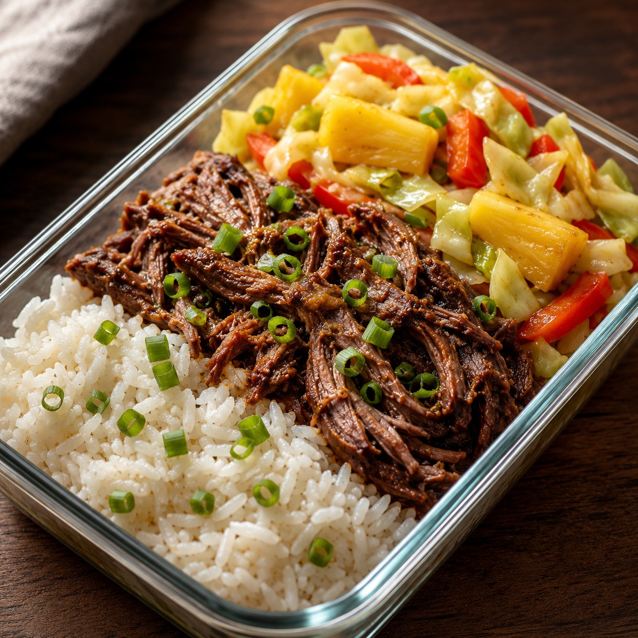 Caribbean Jerk Pulled Blade Roast with Coconut Rice