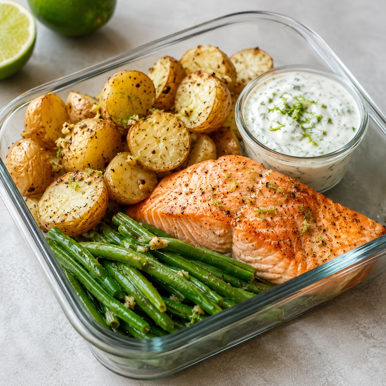 Lime-Dill Salmon Potato Box