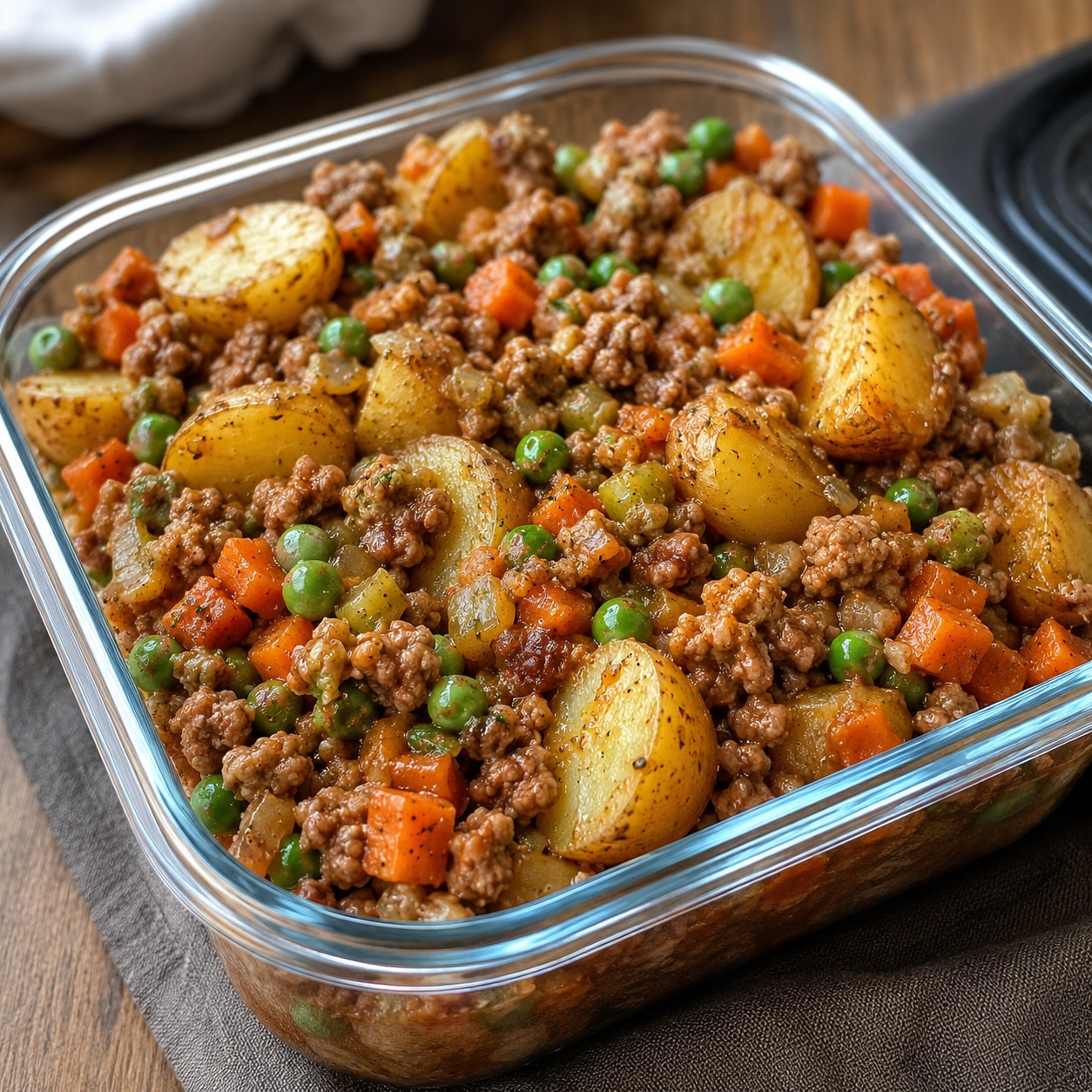Tourtière-Style Pork and Baby Potato Skillet