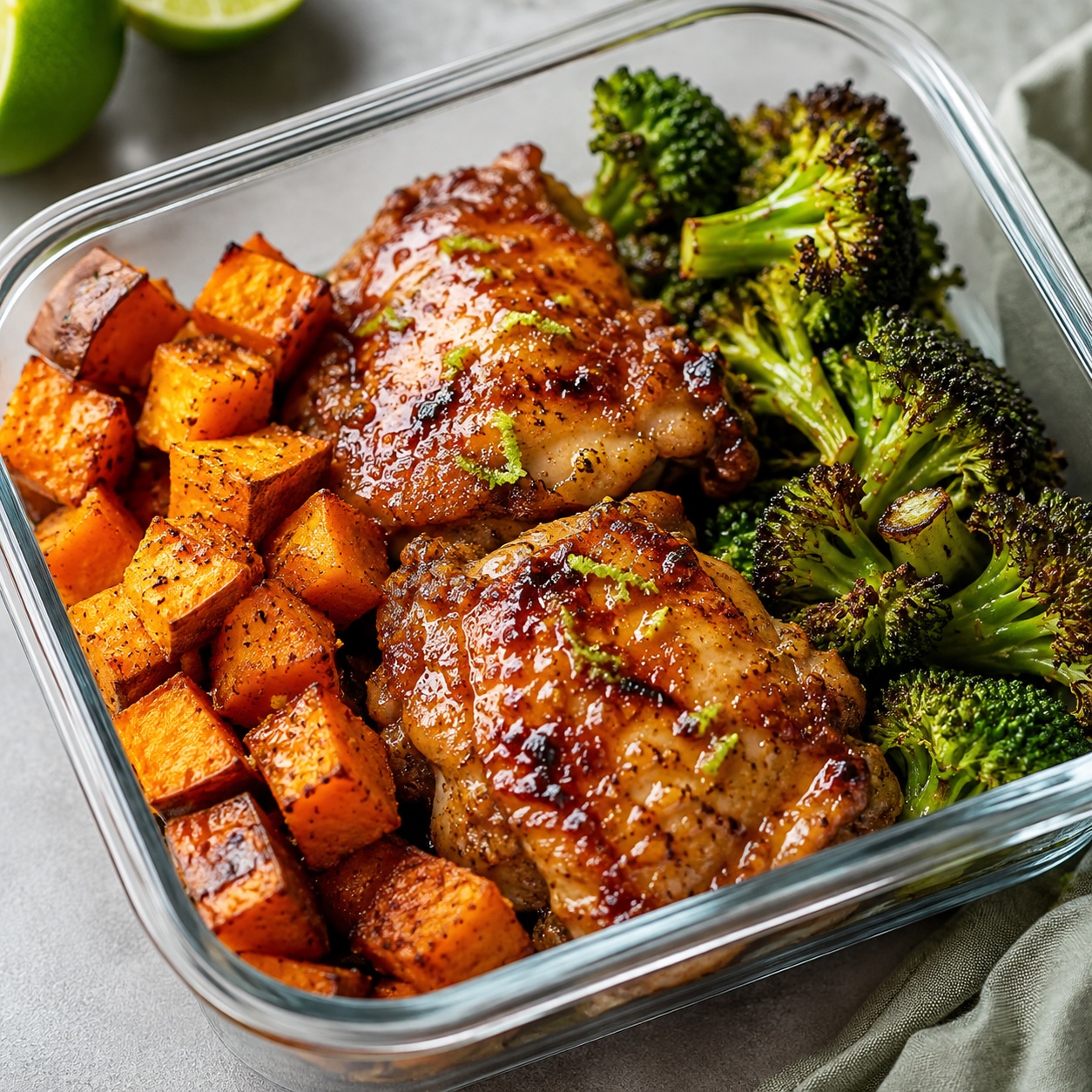 Maple-Lime Chicken with Roasted Sweet Potato