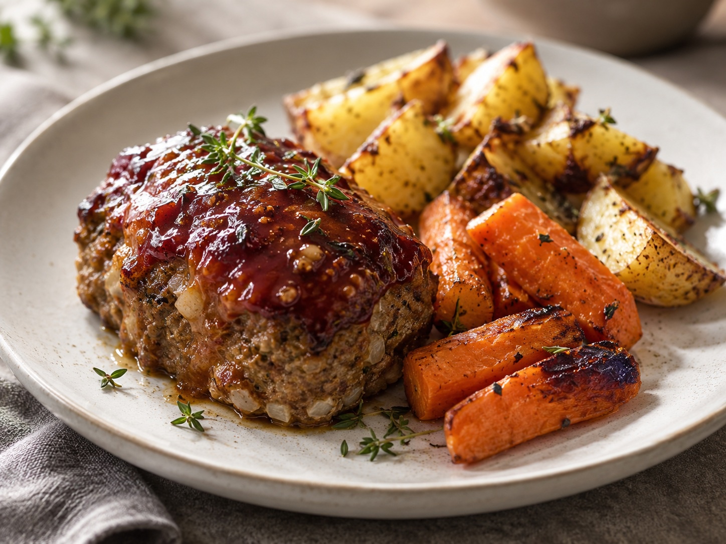Maple Mustard Beef Mini Meatloaf