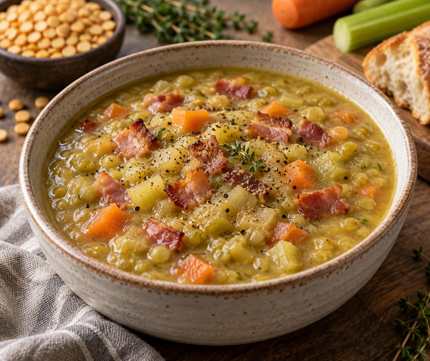 Bacon Pea Split Soup