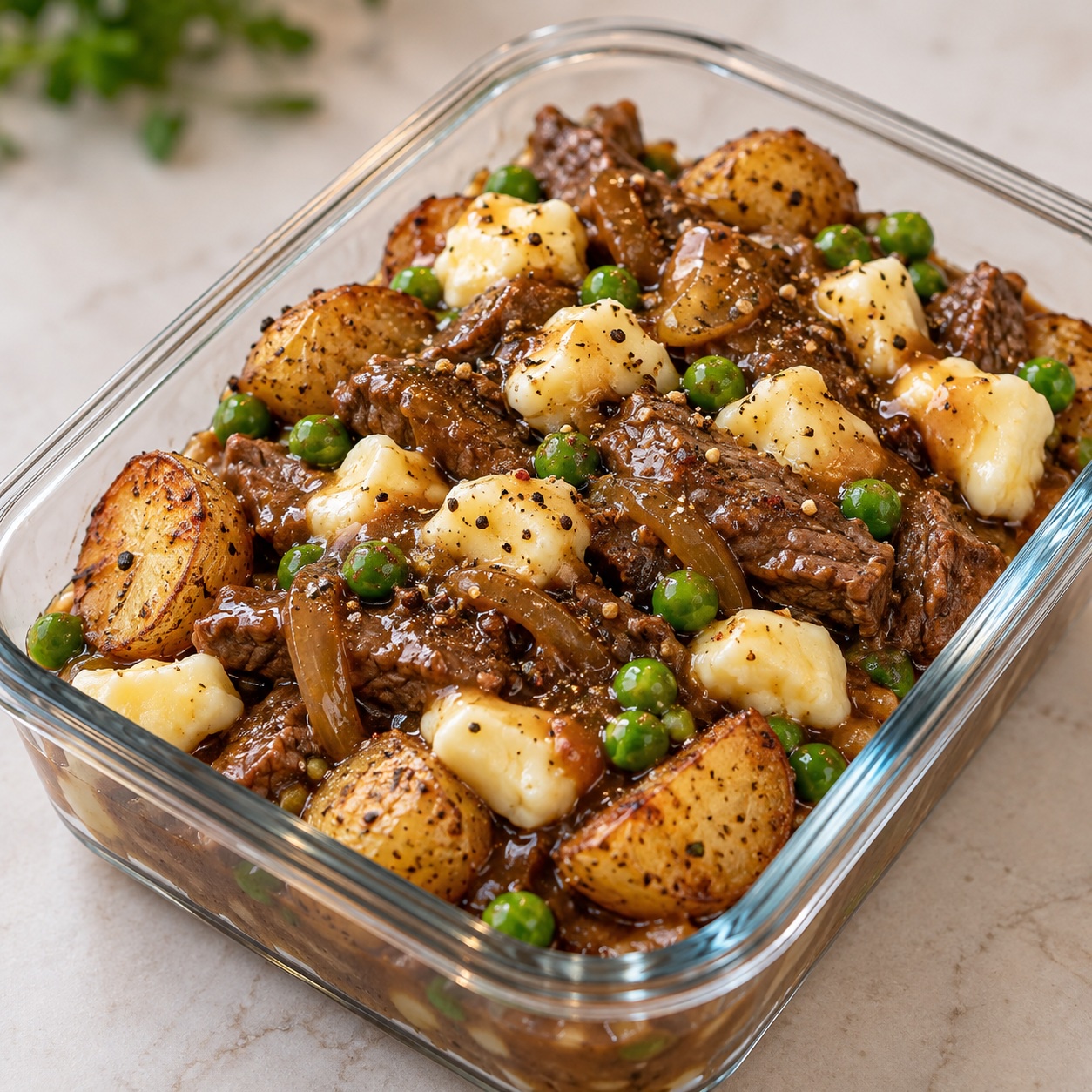 Slow-Cooker Montreal Sirloin Poutine Bowl