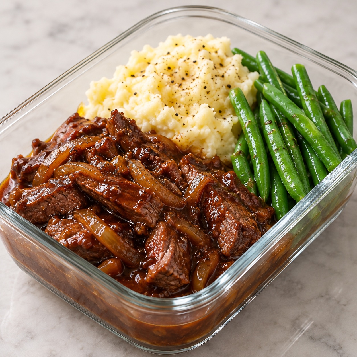 Slow-Cooker BBQ Sirloin Mash Bowl