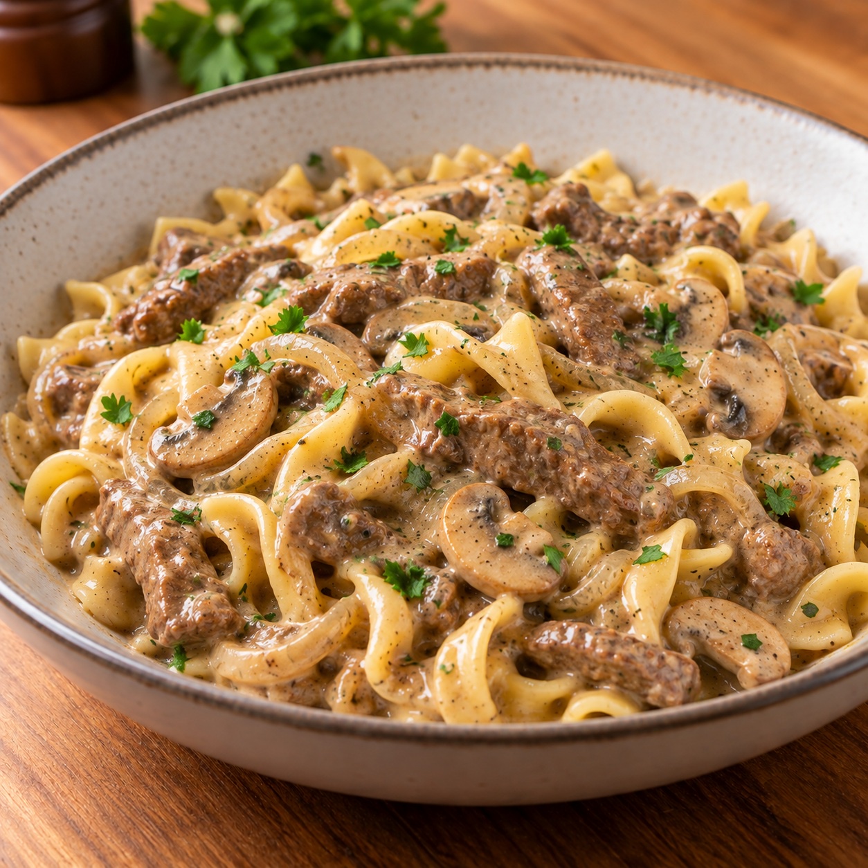 Slow-Cooker Sirloin Stroganoff Prep