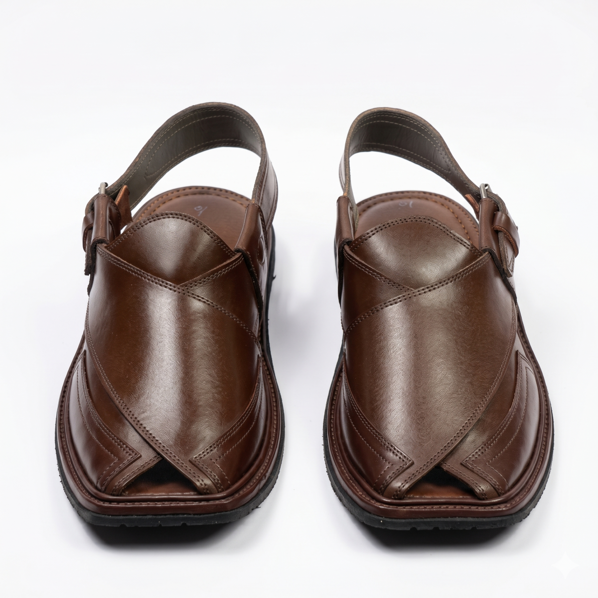 Black/Brown Gol T Chappal — image 3