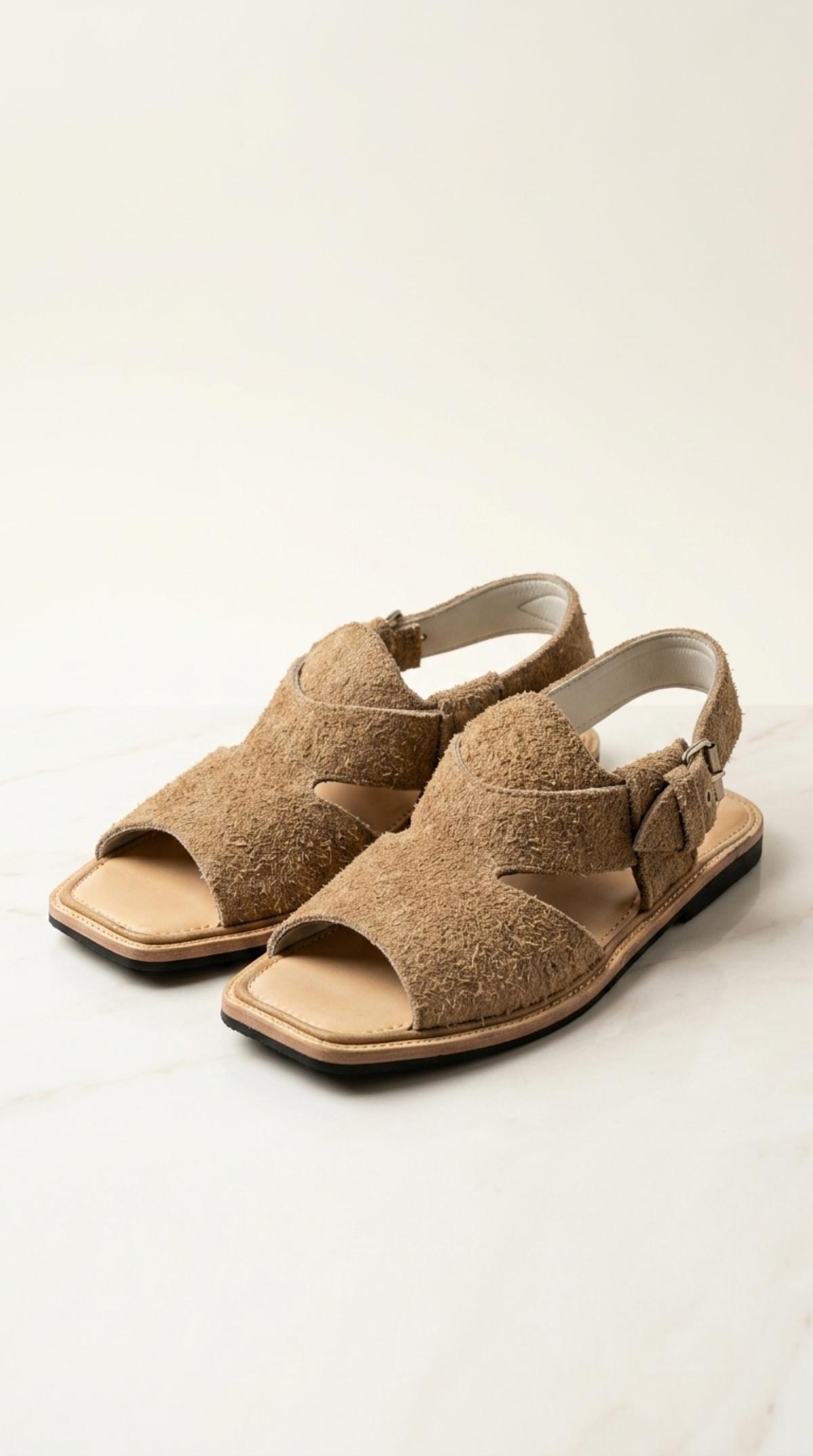 Sand Suede Peshawari Chappal — image 2