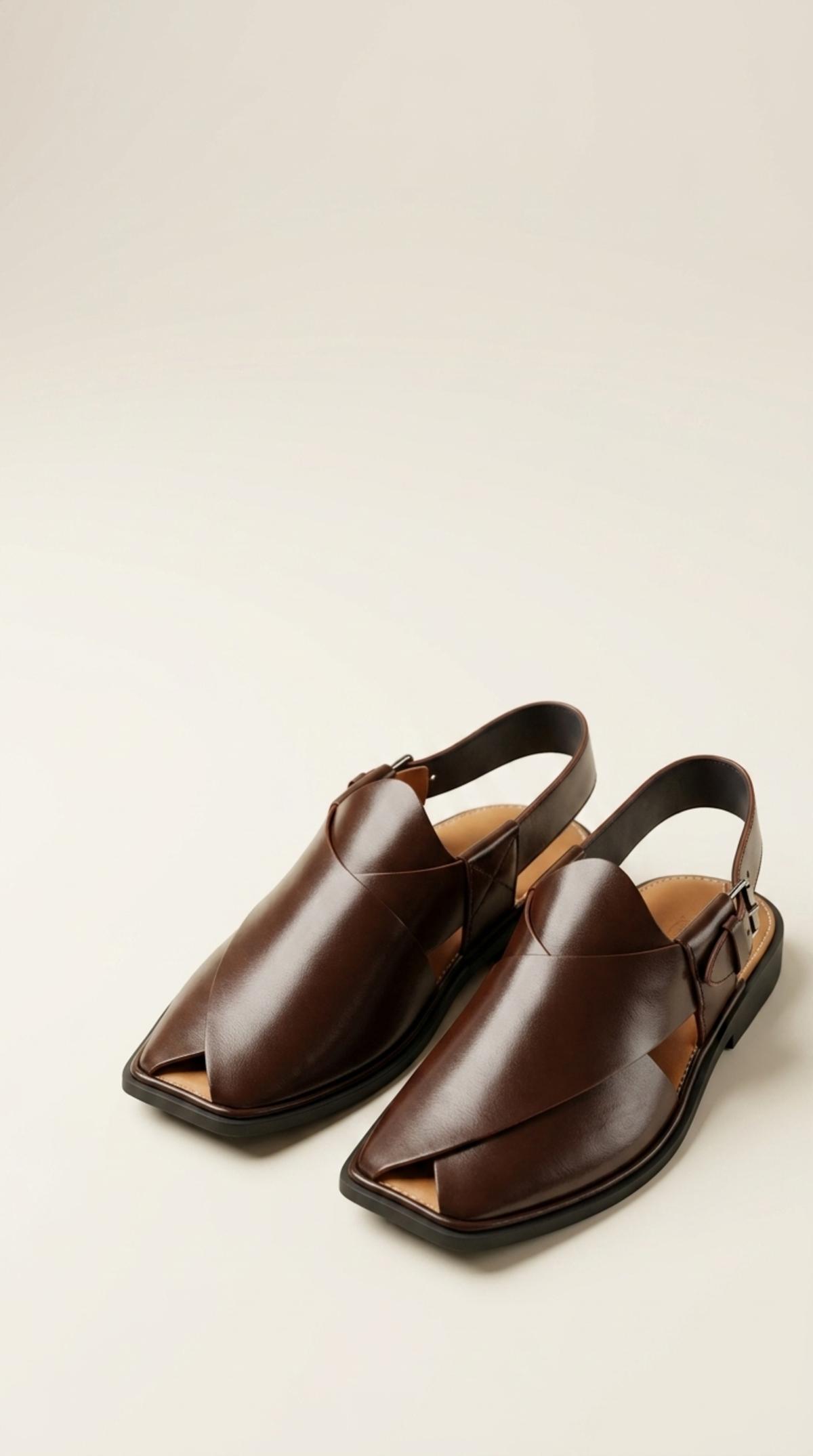 Classic Brown Peshawari Chappal