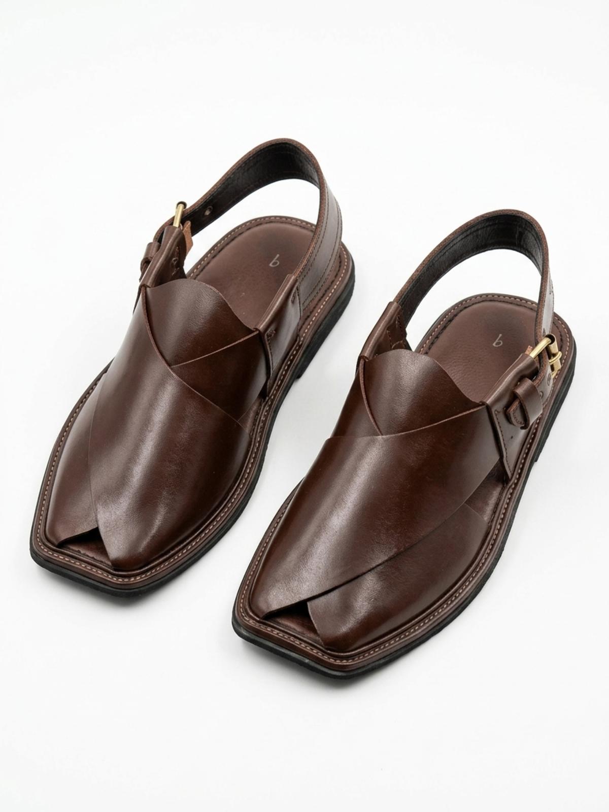 Premium Black Peshawari Chappal — image 2