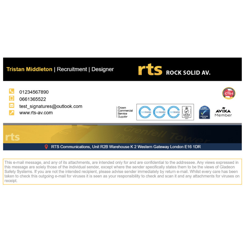 RTS signature example