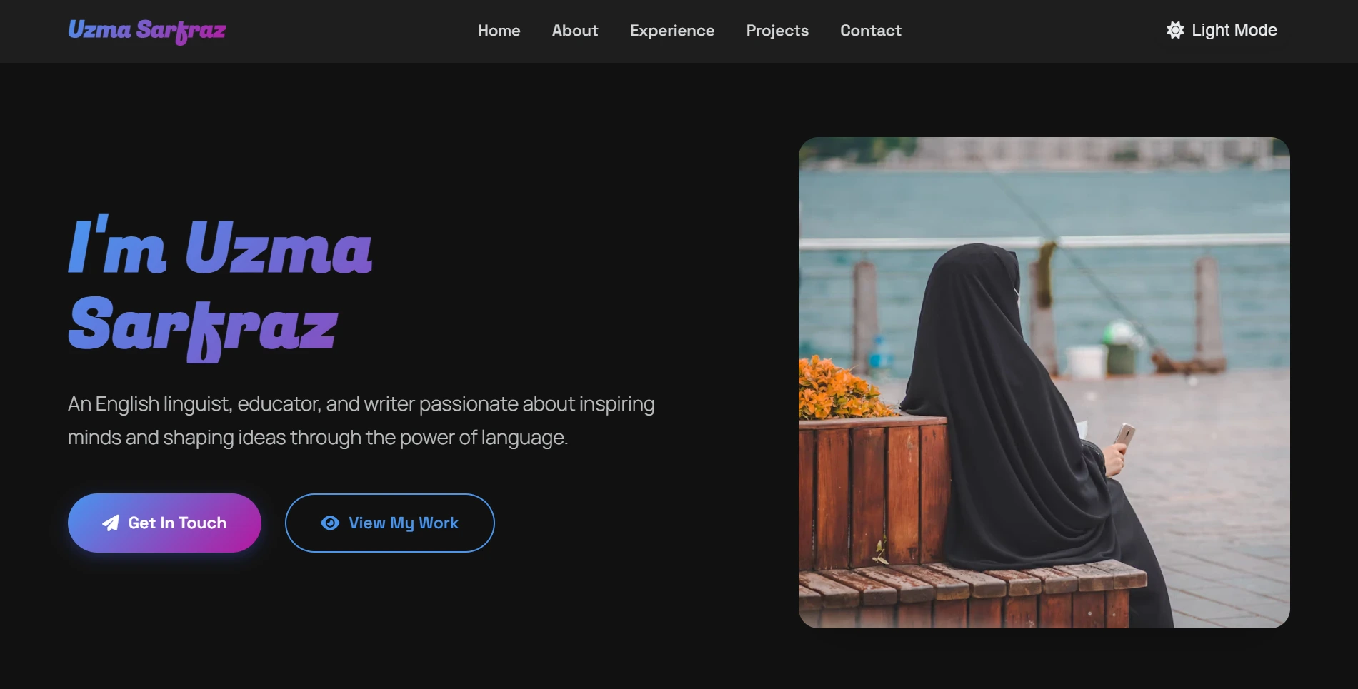 Uzma Sarfraz - Professional Portfolio Website