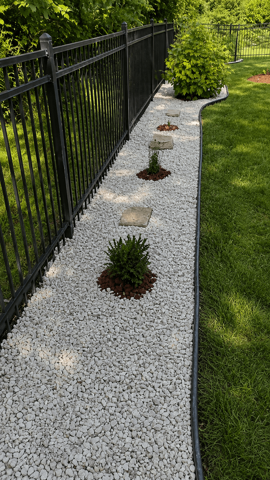 Decorative Stone & Planting Area