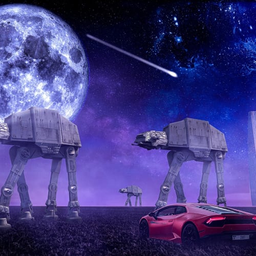 Uzaylı yaşamı ve UFO'lar hakkında çeşitli komplo teorilerini gösteren bir görsel.