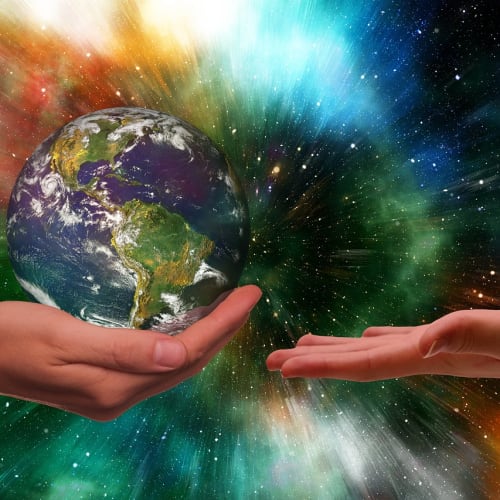 Güneş sistemi ve potansiyel yaşam barındıran gezegenlerin ve uyduların sanatsal bir görseli.