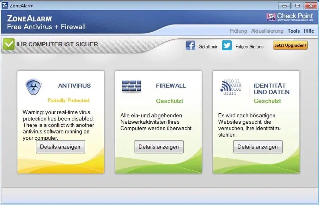Rekomendasi antivirus laptop gratis: ZoneAlarm Free Antivirus