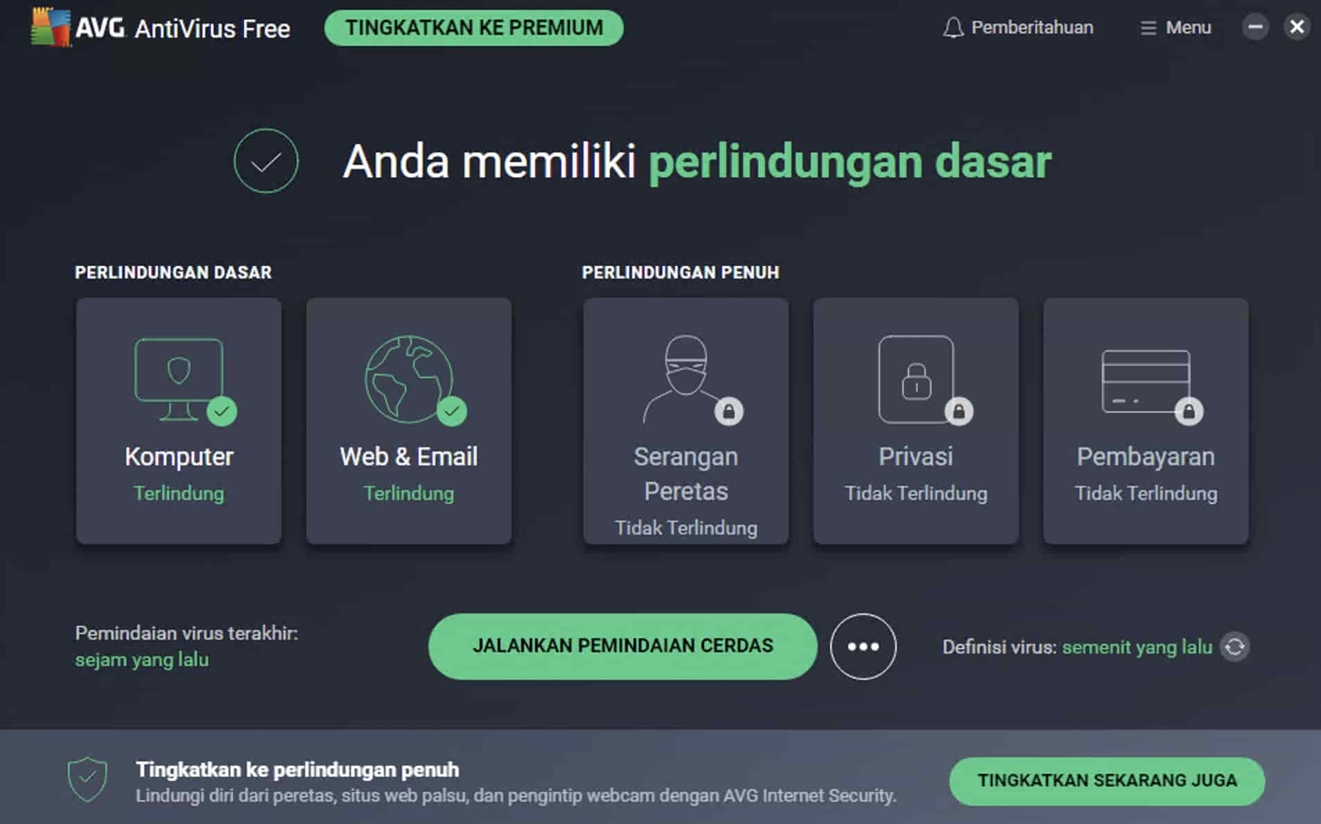 Antivirus Gratis Terbaik Untuk Laptop: AVG Antivirus Free