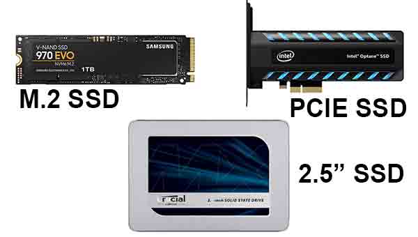 jenis-jenis SSD berdasarkan bentuk/ukuran