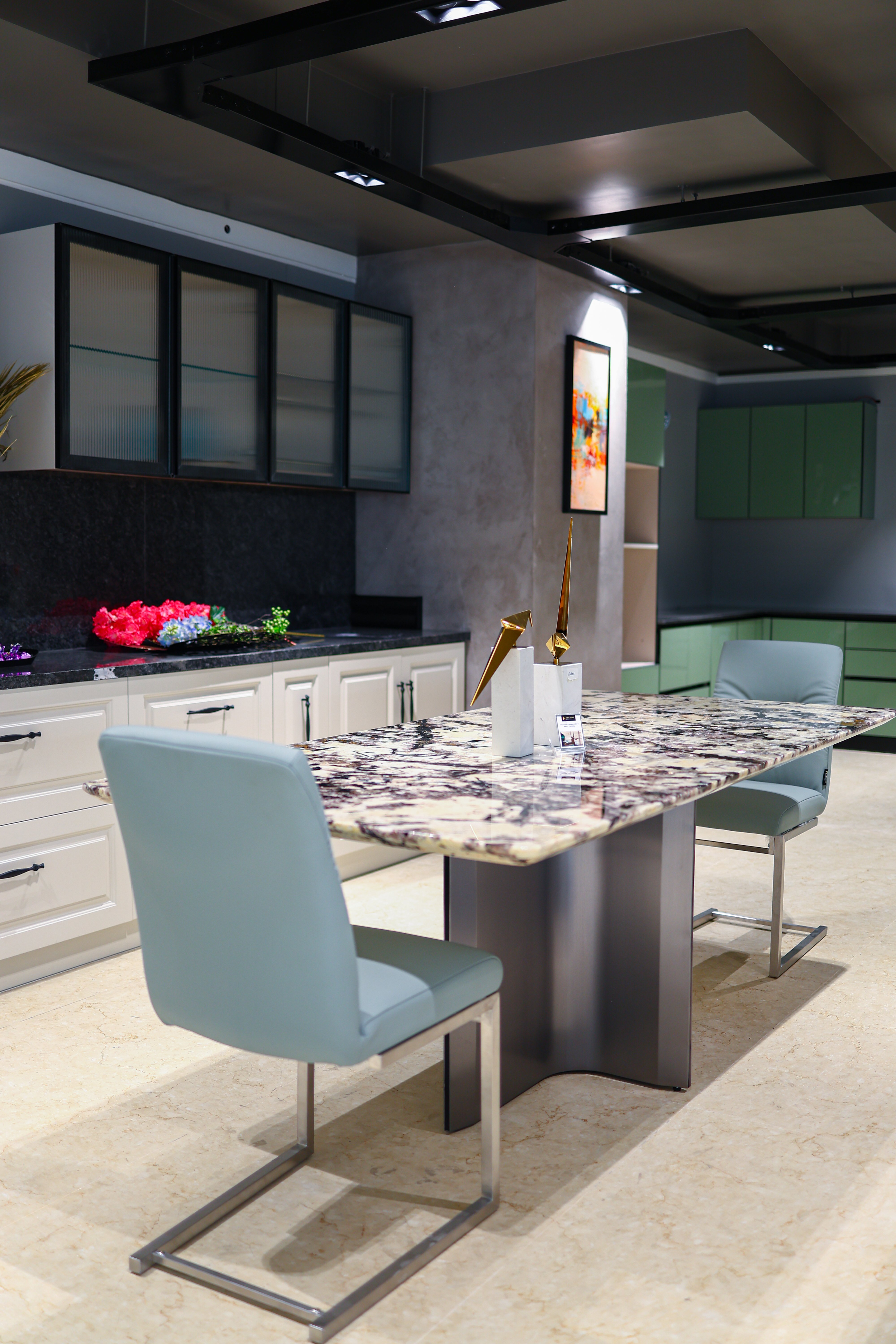 Silverfox Quartzite dining table - View 1