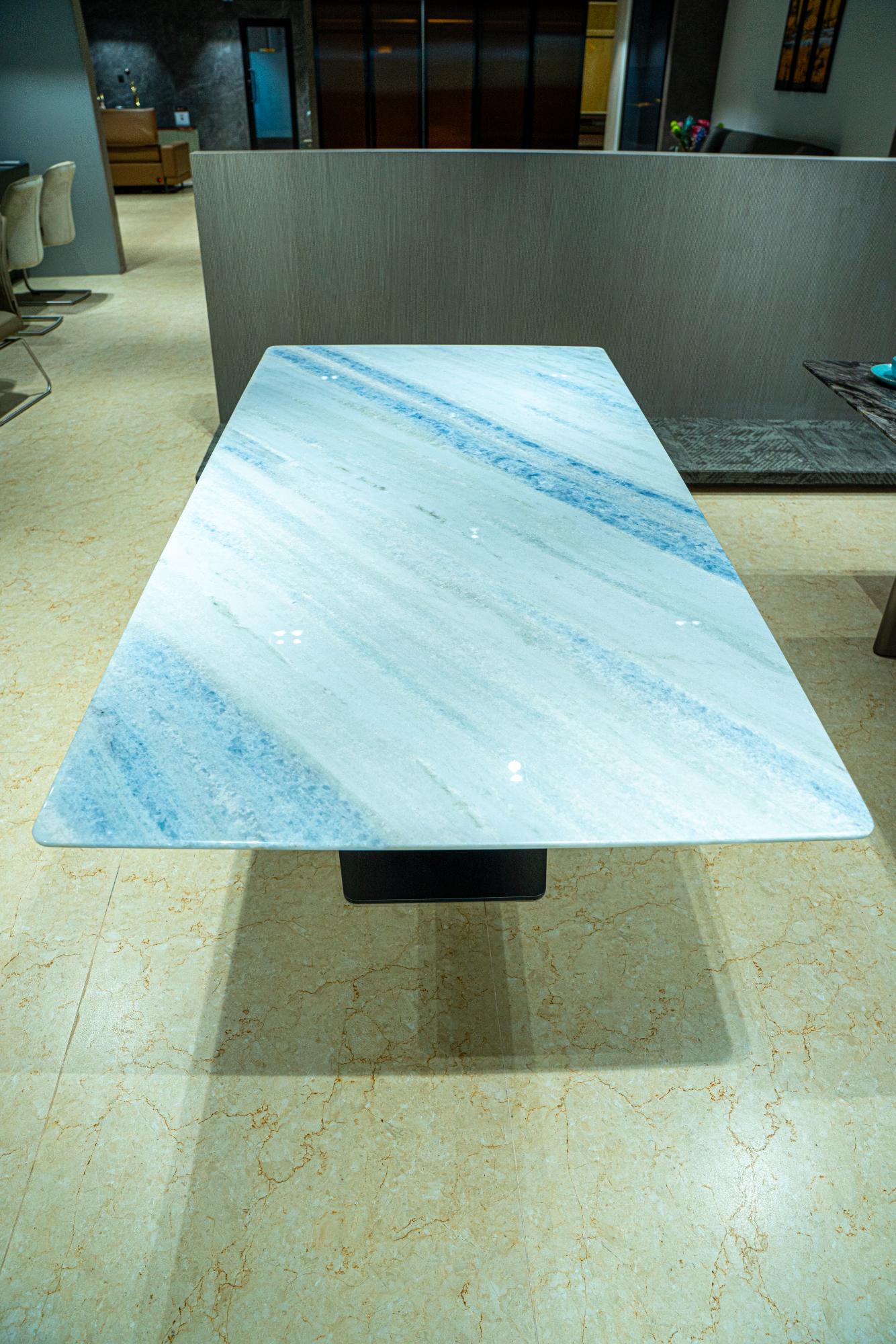 Blue Crystal Quartzite Dining table - View 1