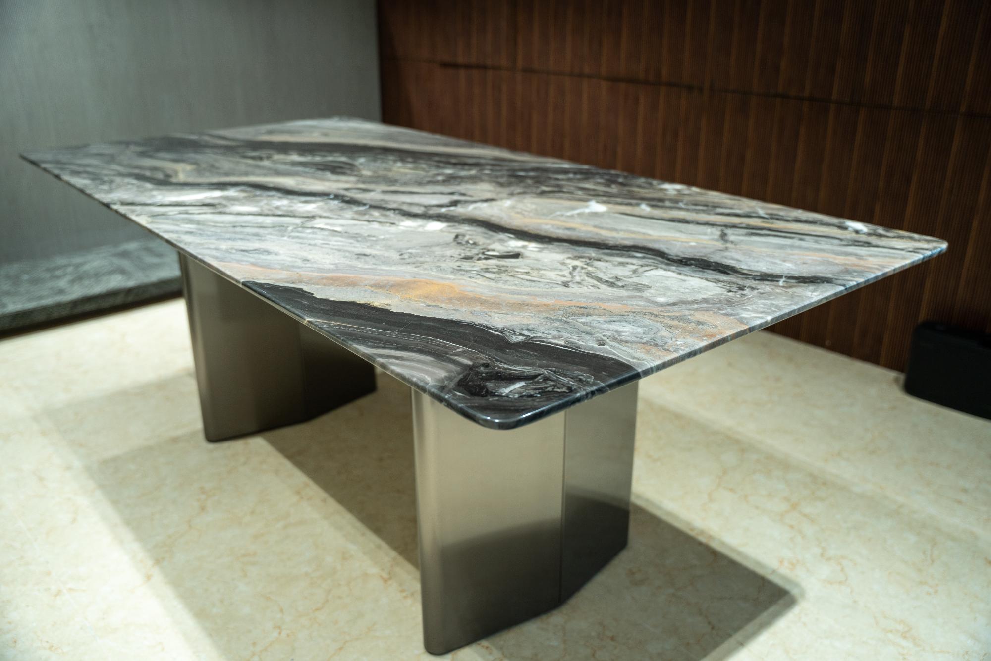 Venetian Brown Italian Marble Dining table - View 1
