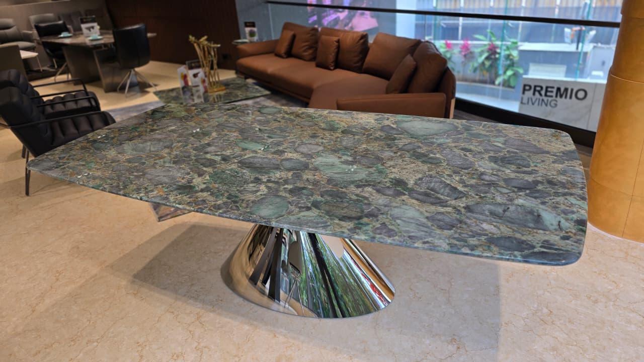 Emerald Green Marinace Quartzite Dining table - View 1