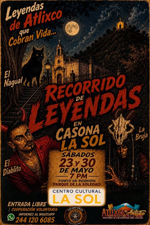 Cartel: Noche de leyendas en Atlixco