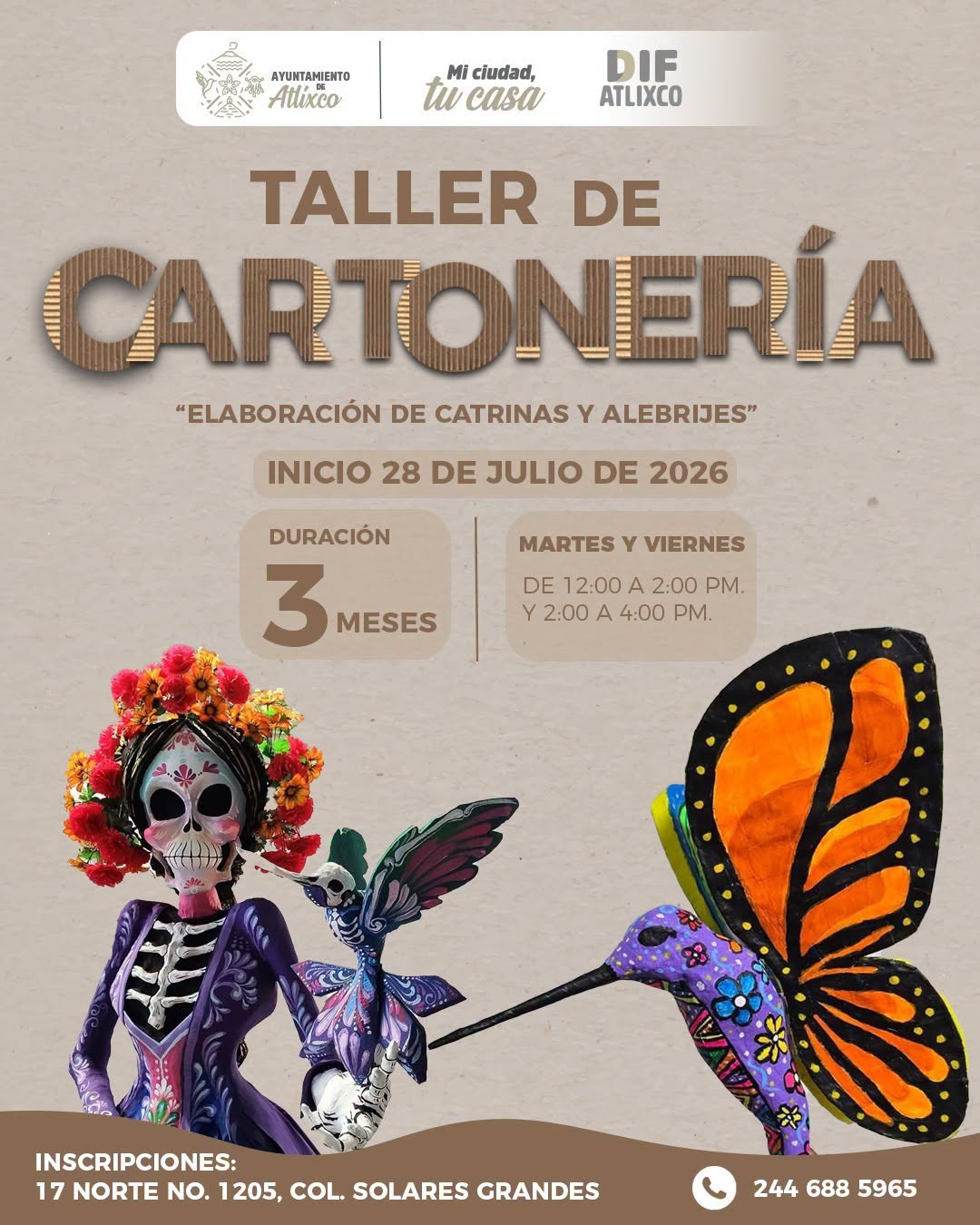 Cartel: Taller de Cartonería