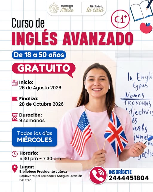 Cartel: Curso de Ingles Avanzado