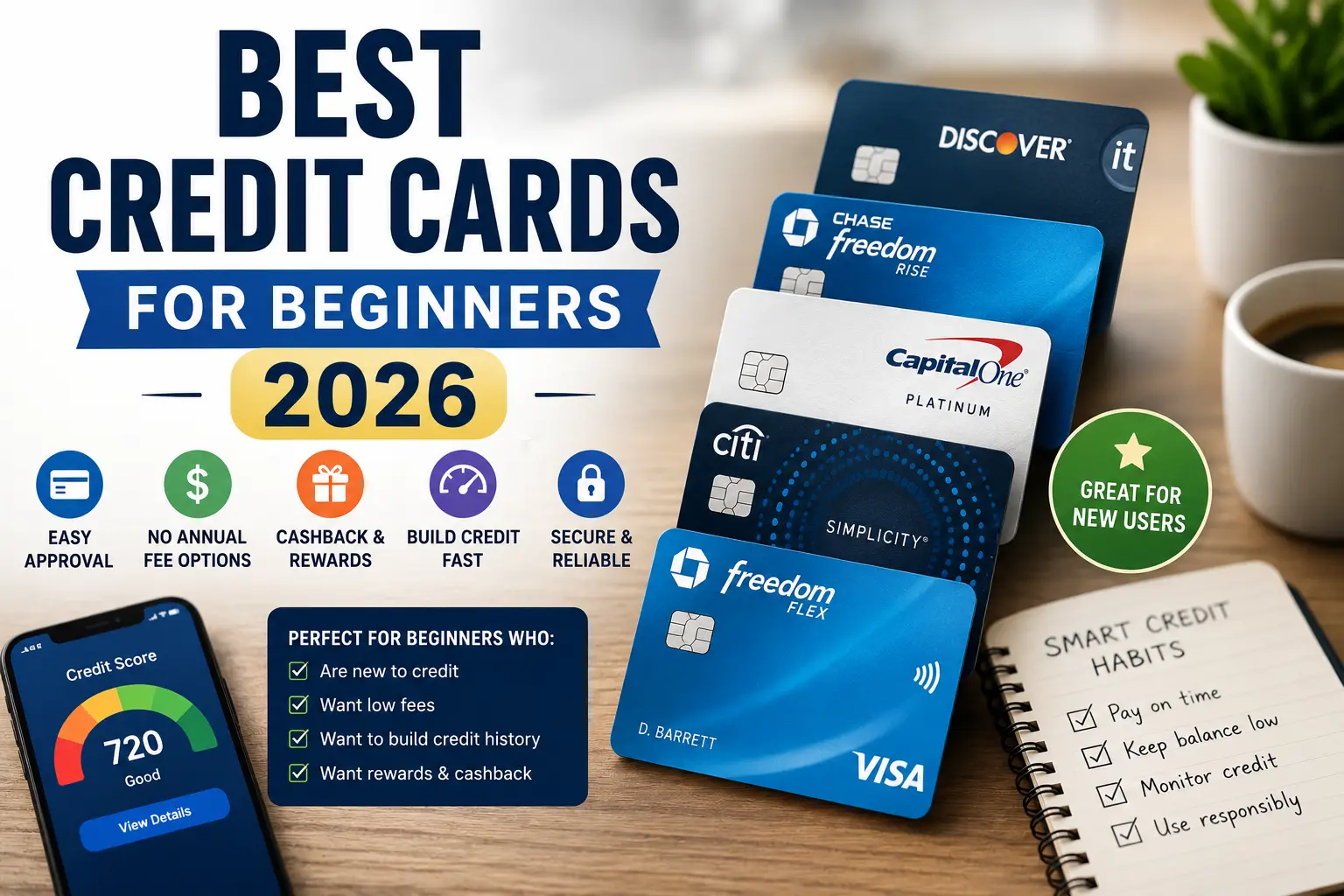 best credit cards for beginners 2026 usa