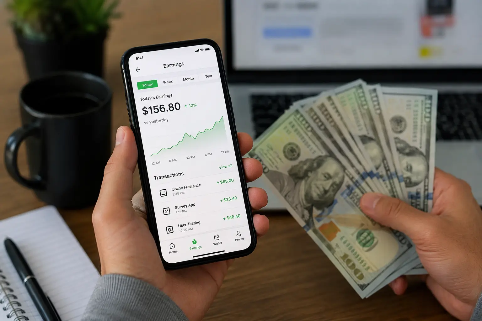 how to make quick money in one day on my phone