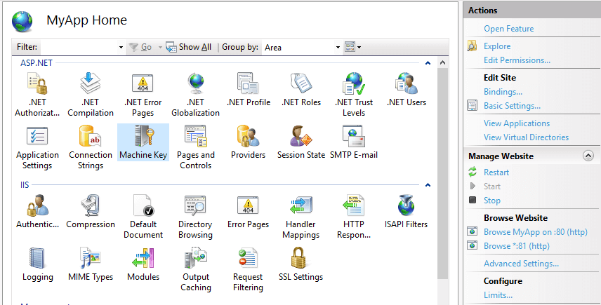 Machine key step 1