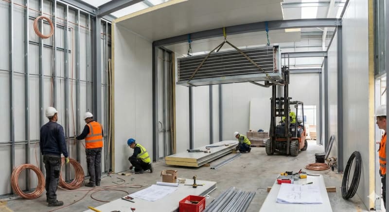 Instalación de proyecto de refrigeración industrial