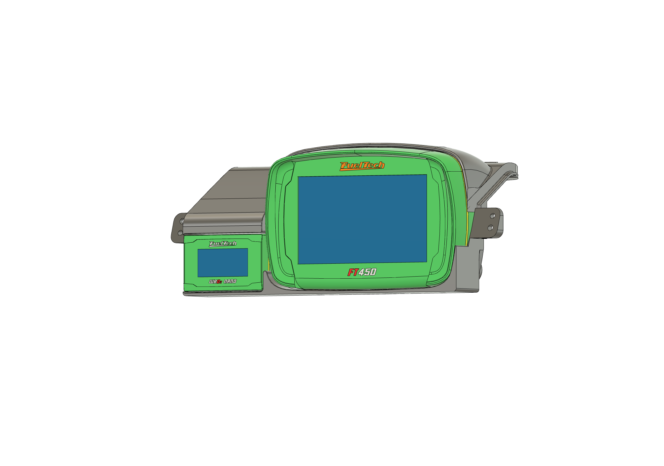 Fueltech FT450 - FT550 + WBO2 (LEFT) Dash on central GPS panel - Lexus IS200 IS300 Altezza