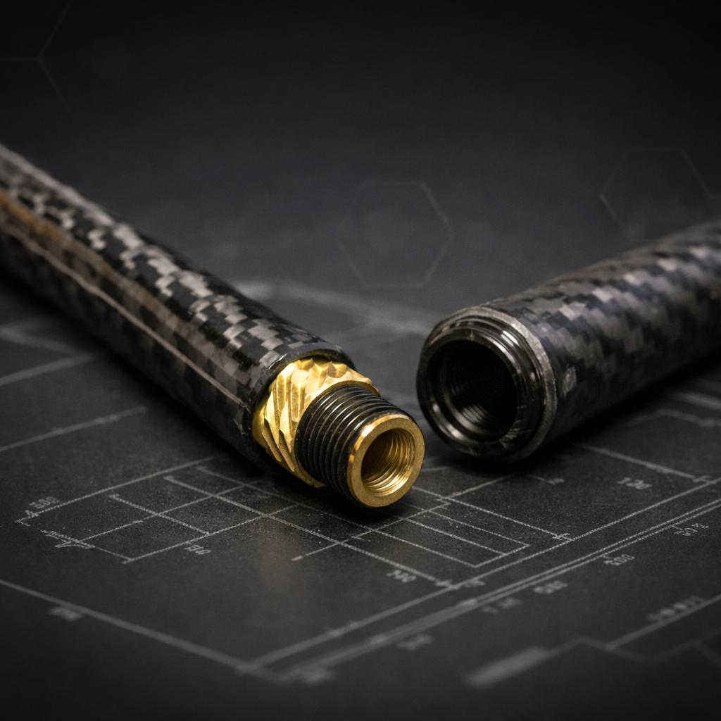Forged carbon fiber outer barrel for M4/AR15 AEG Airsoft rifles