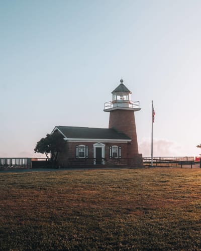 An image of a travel in a landmark.
