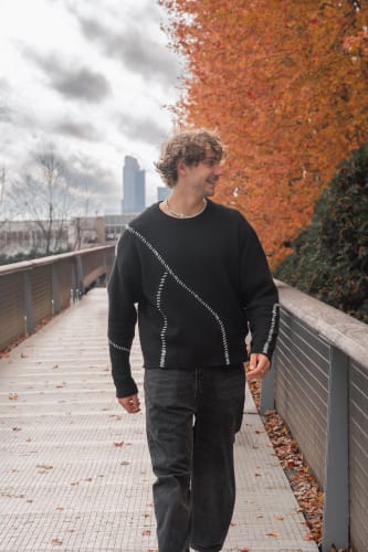 An image of a urban engaged in walking.