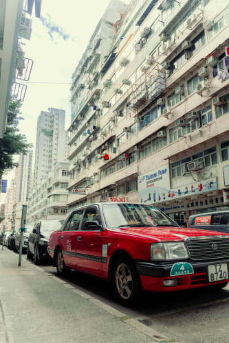An image of a street and travel in a city.