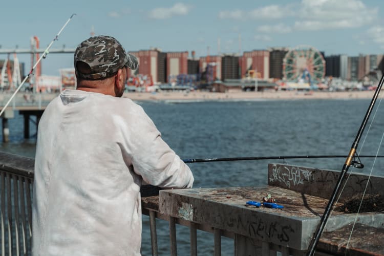 An image of a urban engaged in reading.