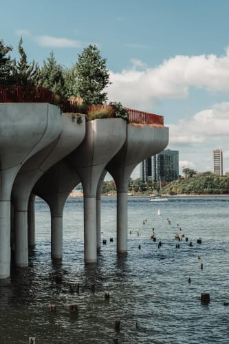 An image of a cityscape, architecture, and urban in a park.