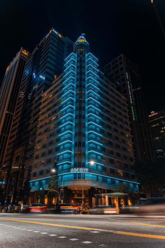 An image of a architecture in a night.