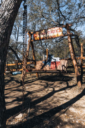 An image of a travel engaged in craft in a cultural site.